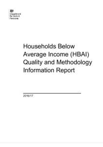 Households Below Average Income (HBAI) Quality and Methodology Information Report