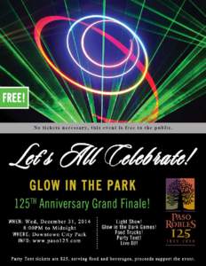 Glow in the Park - 125th Anniversary Grand Finale (Flyer)