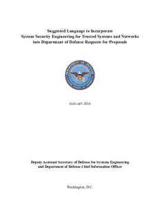 National security / Government / Government procurement in the United States / United States administrative law / Reliability engineering / Defense Technical Information Center / United States Military Standard / Under Secretary of Defense for Acquisition /  Technology and Logistics / Computer security / United States Department of Defense / Security / Military acquisition