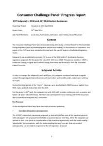 D14[removed]AER CCP Subpanel 1 Progress report