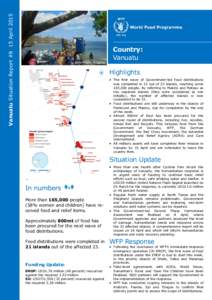 Vanuatu Situation Report #8 15 AprilHEB WFP/Victoria Cavanagh WFP/Victoria