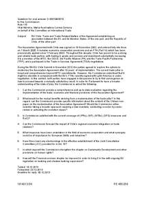 Question for oral answer O[removed]to the Commission Rule 115 Vital Moreira, María Auxiliadora Correa Zamora on behalf of the Committee on International Trade Subject: