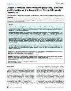 Dragon’s Paradise Lost: Palaeobiogeography, Evolution and Extinction of the Largest-Ever Terrestrial Lizards (Varanidae)