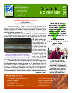 Newsletter  NOVEMBER No. 13 – 11