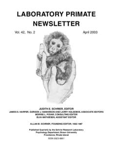 Primate_Newsletter year 2003