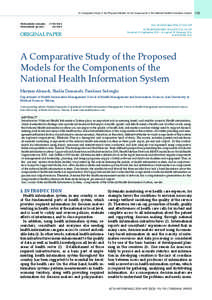 A Comparative Study of the Proposed Models for the Components of the National Health Information System  Published online: