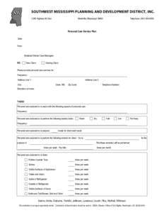 SOUTHWEST MISSISSIPPI PLANNING AND DEVELOPMENT DISTRICT, INC[removed]Highway 84 East Meadville, Mississippi[removed]Telephone: ([removed]