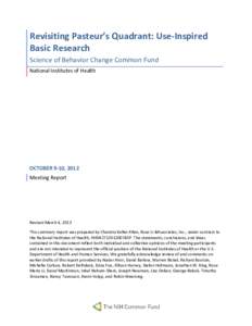 Revisiting Pasteur’s Quadrant: Use‐Inspired Basic Research