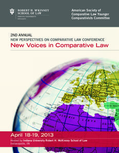 American Society of Comparative Law Younger Comparativists Committee 2ND ANNUAL NEW PERSPECTIVES ON COMPARATIVE LAW CONFERENCE