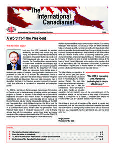 The International Canadianist International Council for Canadian Studies  2002