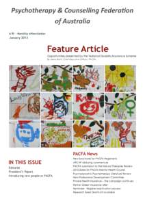 Psychotherapy & Counselling Federation of Australia A Bi - Monthly eNewsletter JanuaryFeature Article