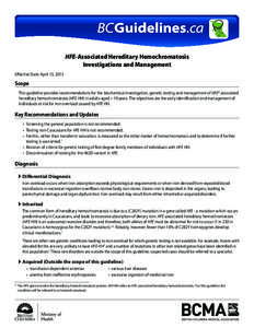 Blood tests / Hepatology / Hematology / Chemical pathology / Iron overload / HFE / Porphyria cutanea tarda / Total iron-binding capacity / Cirrhosis / Medicine / Iron metabolism / Biology