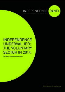INDEPENDENCE PANEL Panel on the Independence of the Voluntary Sector INDEPENDENCE UNDERVALUED: THE VOLUNTARY