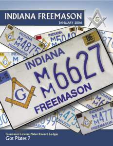 JANUARY[removed]Freemason License Plates lates Reward Lodges  Got Plates ?