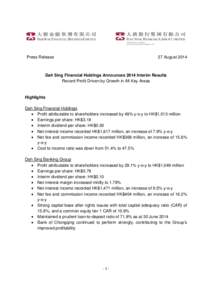 Microsoft Word - Dah Sing FY14 Interim Results Press Release - Eng - Final