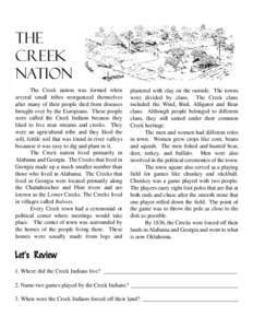 History of North America / Chunkey / Oklahoma / Native American history / Mary Musgrove / Creek mythology / Muscogee / Indigenous peoples of the Southeastern Woodlands / Muscogee people