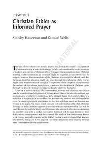 CHAPTER 1  Christian Ethics as Informed Prayer  MA