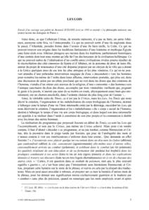 LES LOIS Extrait d’un ouvrage non publié de Bernard SUZANNE écrit en 1993 et intitulé « Le philosophe retrouvé, une (autre) lecture des dialogues de Platon ». Ainsi donc, ce que l’athénien Critias, de sinistre