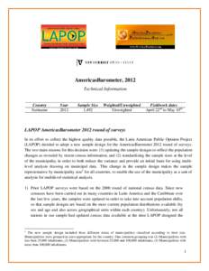 Microsoft Word - Suriname_AmericasBarometer_2012_Tech_Report_2
