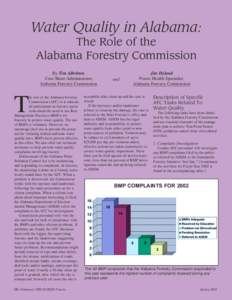 Water pollution / Alabama Department of Environmental Management / Clean Water Act / Total maximum daily load / United States Environmental Protection Agency / Sustainable Forestry Initiative / Best management practice for water pollution / Environment / Forestry / Earth