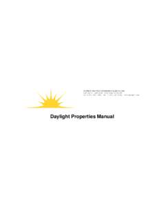 Daylight Properties Manual  Daylight Properties Manual Table of Contents Daylight Properties Package Reference Manual.............................................................................................1