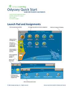 Odyssey Quick Start  GUIDE FOR STUDENTS AND PARENTS Launch Pad and Assignments below Portfolio and Reports on page 2