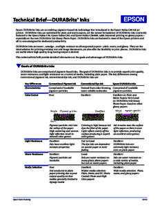 DuraBrite Ink Technical Brief