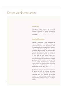 Corporate Governance  Introduction The URA places high priority on the standard of Corporate