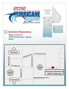 Astatula Elementary Shelter Location #Florida Avenue, Astatula Shelter