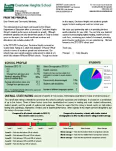 OREGON  REPORT CARD 2012­13