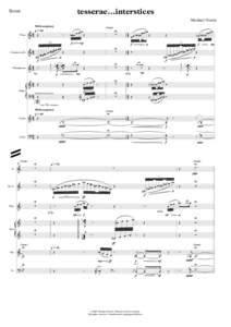 tesserae…interstices  Score Michael Norris