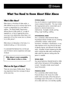 What You Need to Know About Elder Abuse What is Elder Abuse? Elder abuse, or the abuse of older adults, is often defined as any act or omission that harms a senior or jeopardizes his or her health or welfare. The World H