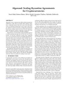 Cryptocurrencies / Cryptography / Bitcoin / Computing / Decentralization / Economy / Alternative currencies / Proof-of-stake / Blockchain / Cryptographic hash function / Consensus / Sortition