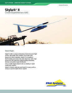 ELBIT SYSTEMS - UNMANNED AIRCRAFT SYSTEMS Unmanned Systems