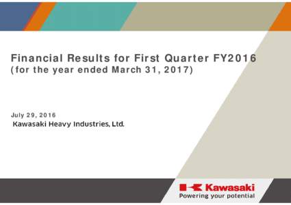 Microsoft PowerPoint - Financial Result for First Quarter FY2016.pptx