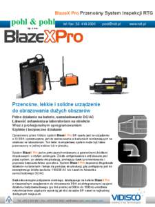 BlazeX Pro Przenośny System Inspekcji RTG  pohl & pohl tel /fax: [removed]