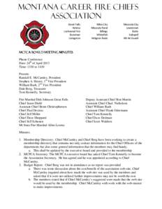 Montana Career Fire Chiefs Association Great Falls Helena Lockwood Fire Bozeman