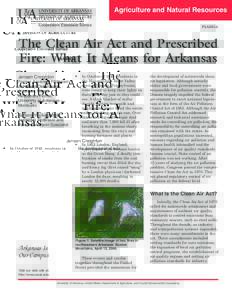 The Clean Air Act and Prescribed Fire: What It Means for Arkansas - FSA5016