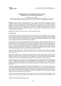Avances en Energías Renovables y Medio Ambiente Vol. 7, Nº 2, 2003. Impreso en la Argentina. ISSNASADES  APROXIMACIÓN A UN TRAZADO DE NUEVAS CARTAS