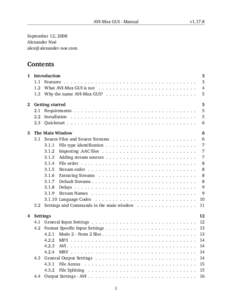 AVI-Mux GUI - Manual  v1.17.8 September 12, 2008 Alexander Noé