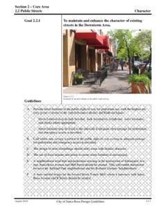 Section 2 – Core Area 2.2 Public Streets Goal[removed]Guidelines A.