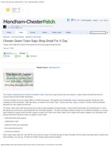 Chester Green Team Says Shop Small For V-Day - Mendham-Chester, NJ Patch