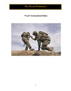 The Army Profession  “Trust” Instructional Video 1