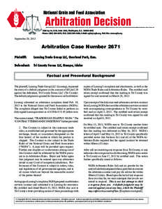 National Grain and Feed Association[removed]Eye St., N.W., Suite 1003, Washington, D.C[removed]Phone: ([removed], FAX: ([removed], E-Mail: [removed], Web Site: www.ngfa.org  September 20, 2013