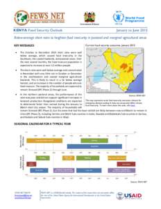 Government of Kenya  KENYA Food Security Outlook January to June 2015