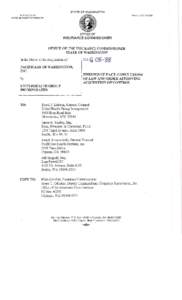 STATE OF WASHINGTON MIKE KREIDLER Pho ne: ([removed]STATE INSURAN CE COMMISSIONER