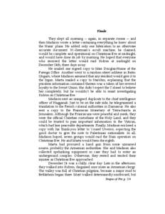 Finale They slept all morning -- again, in separate rooms -- and then Madison wrote a letter containing everything he knew about the Nazis’ plans. He added only one fabrication to an otherwise accurate document. St.-Ge