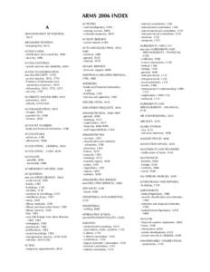 ARMS 2006 INDEX A ABANDONMENT OF POSITION, 5615 ABOLISHED POSITION - bumping lists, 5615