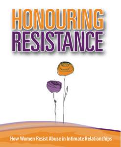 HONOURING RESISTANCE How Women Resist Abuse in Intimate Relationships  Table of Contents