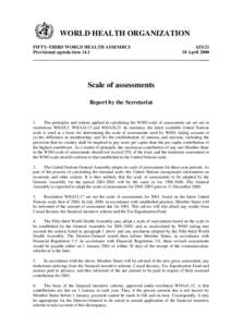 WORLD HEALTH ORGANIZATION FIFTY-THIRD WORLD HEALTH ASSEMBLY Provisional agenda item 14.1 A53[removed]April 2000